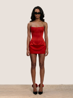 SIREN DRESS RED